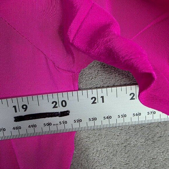 Womens Vintage Diane Gilman Pink 100% Silk Sequin Blouse Button Up Long Sleeve S - Picture 5 of 8